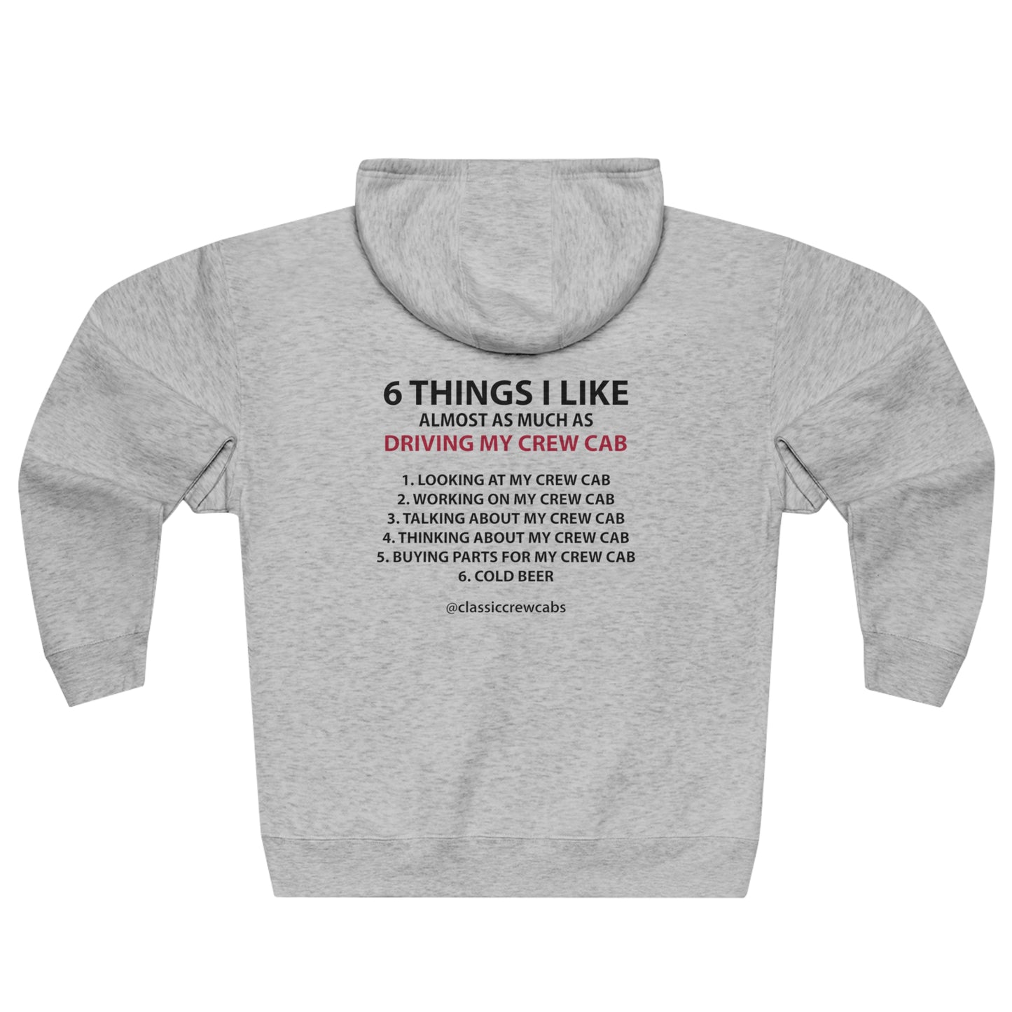 "6 Things I Like" - International 61-68 - Full Zip Hoodie