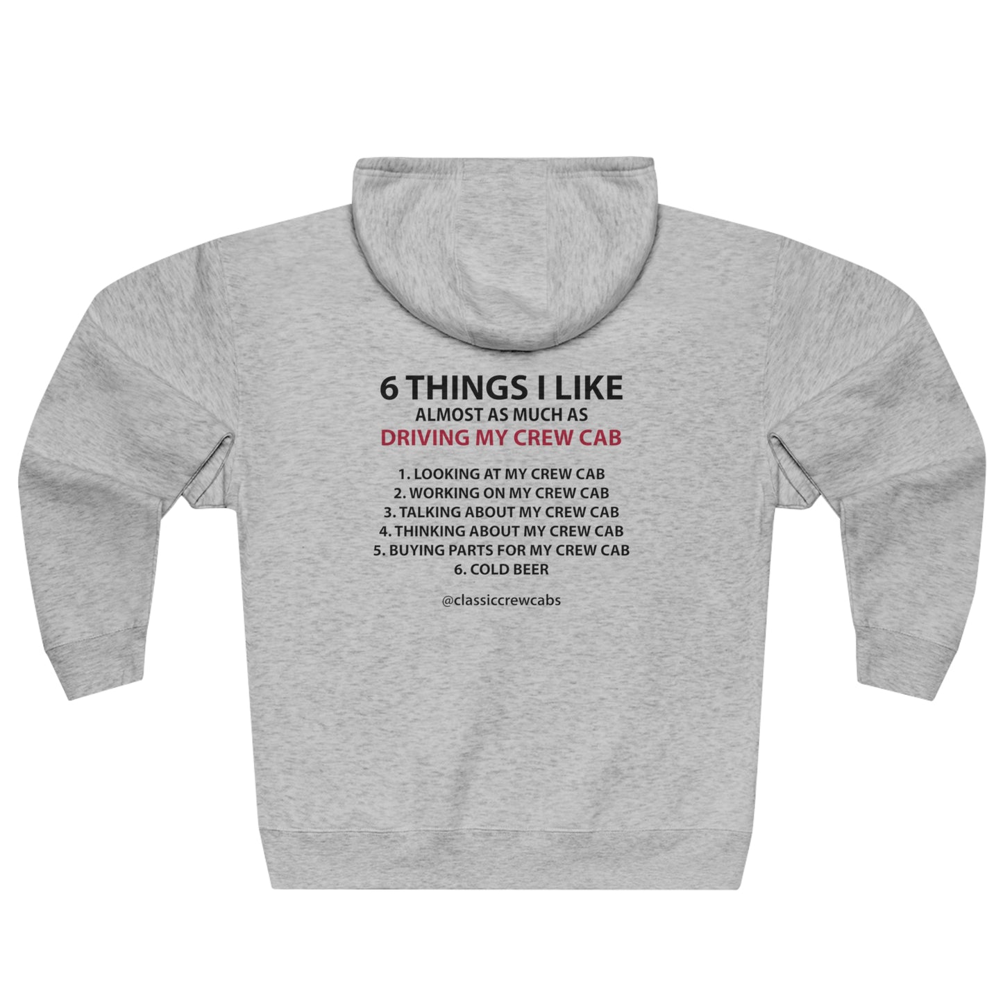 "6 Things I Like" - Dodge 72-80 - Full Zip Hoodie