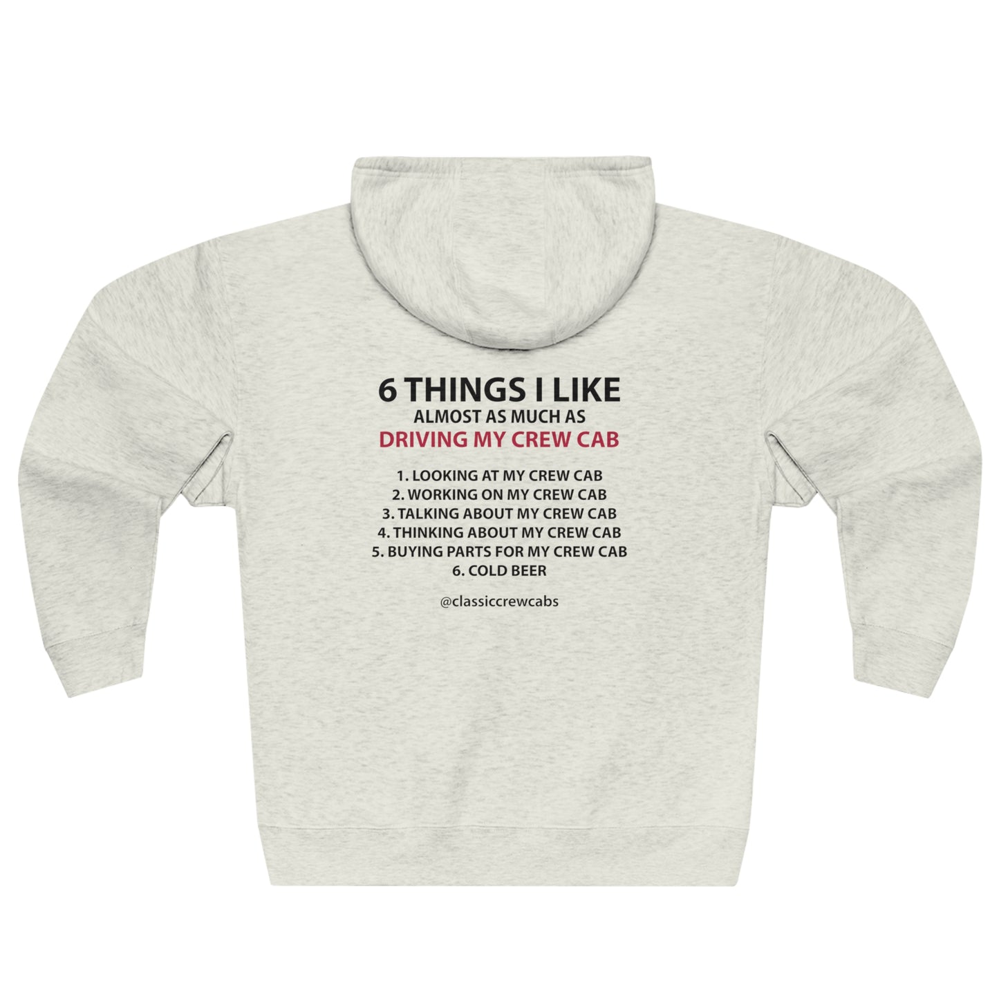 "6 Things I Like" - Dodge 72-80 - Full Zip Hoodie